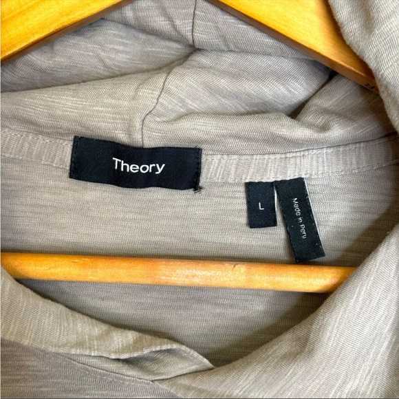 Theory Layer Cosmos Hoodie Lightweight Pullover Shirt Mens Size Large *see Flaw* - Picture 4 of 12